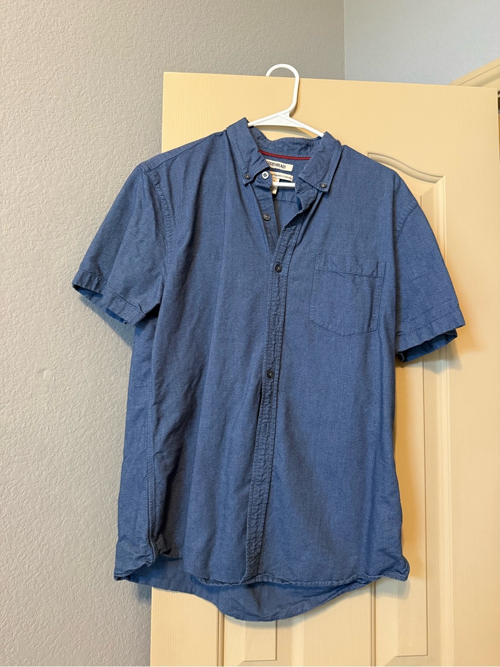Goodthreads Indigo Blue Short-Sleeve Button-Down Shirt